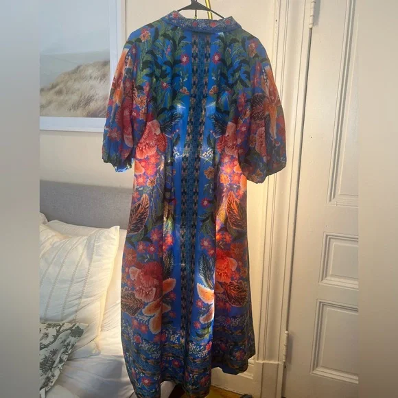 FARM Rio Vibrant Floral Maxi Dress - Blue and Orange - Picture 4 of 10